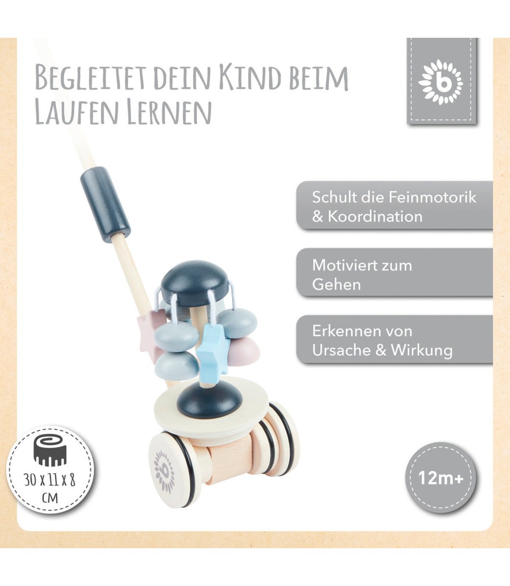 Schiebespielzeug Holz mit Stern-Karussell -  - ab 18 Monate