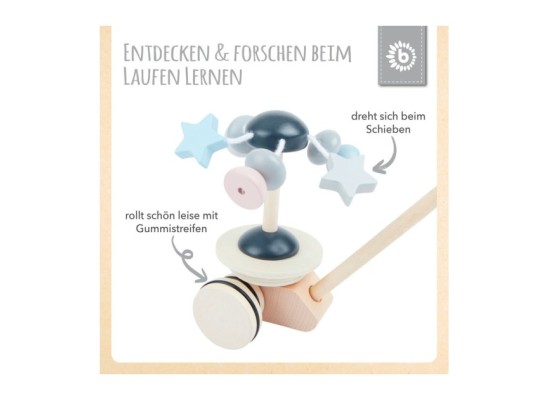 Schiebespielzeug Holz mit Stern-Karussell -  - ab 18 Monate