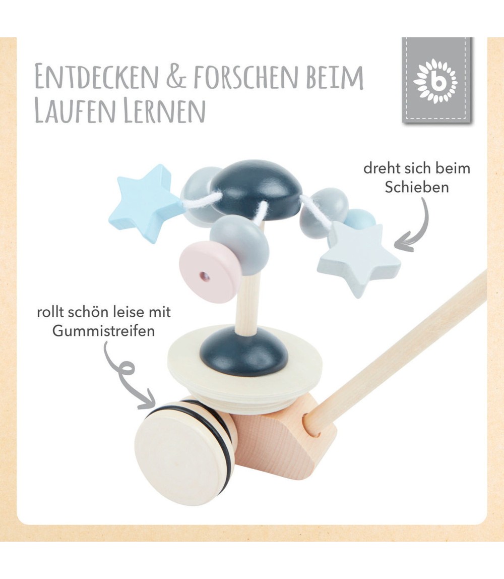Schiebespielzeug Holz mit Stern-Karussell -  - ab 18 Monate