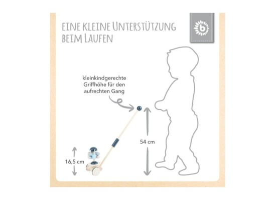 Schiebespielzeug Holz mit Stern-Karussell -  - ab 18 Monate