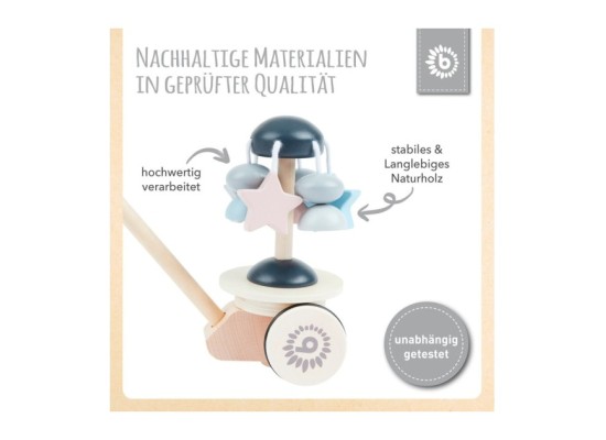 Schiebespielzeug Holz mit Stern-Karussell -  - ab 18 Monate