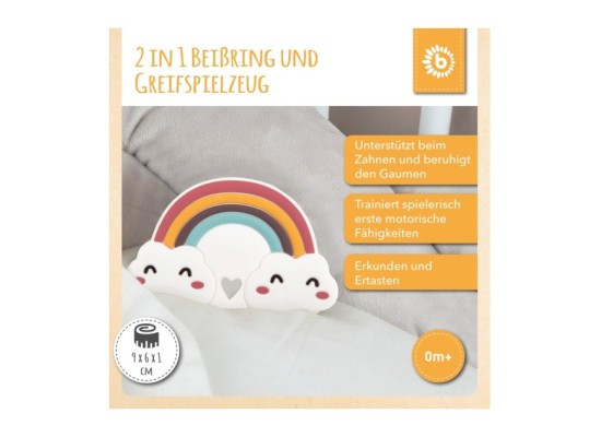 Beißring Silikon Regenbogen - ab Geburt