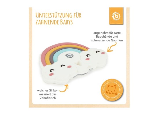 Beißring Silikon Regenbogen - ab Geburt