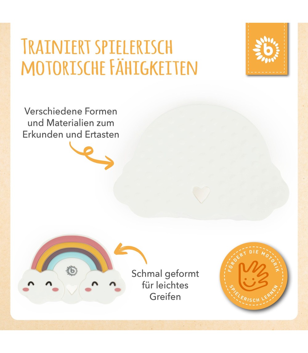 Beißring Silikon Regenbogen - ab Geburt