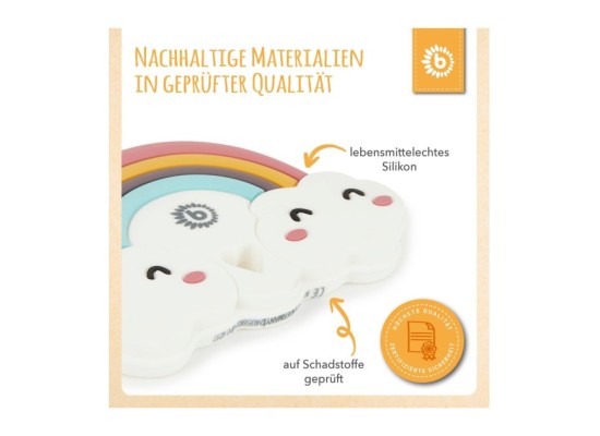 Beißring Silikon Regenbogen - ab Geburt