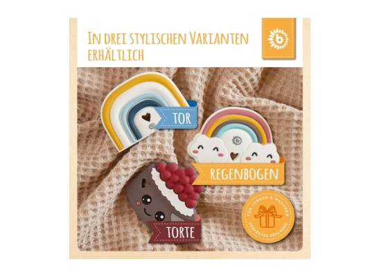 Beißring Silikon Regenbogen - ab Geburt