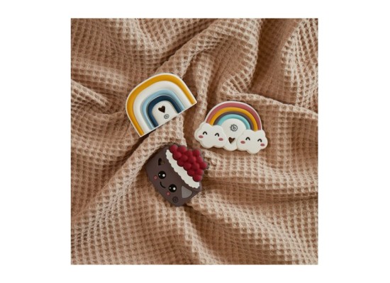 Beißring Silikon Regenbogen - ab Geburt