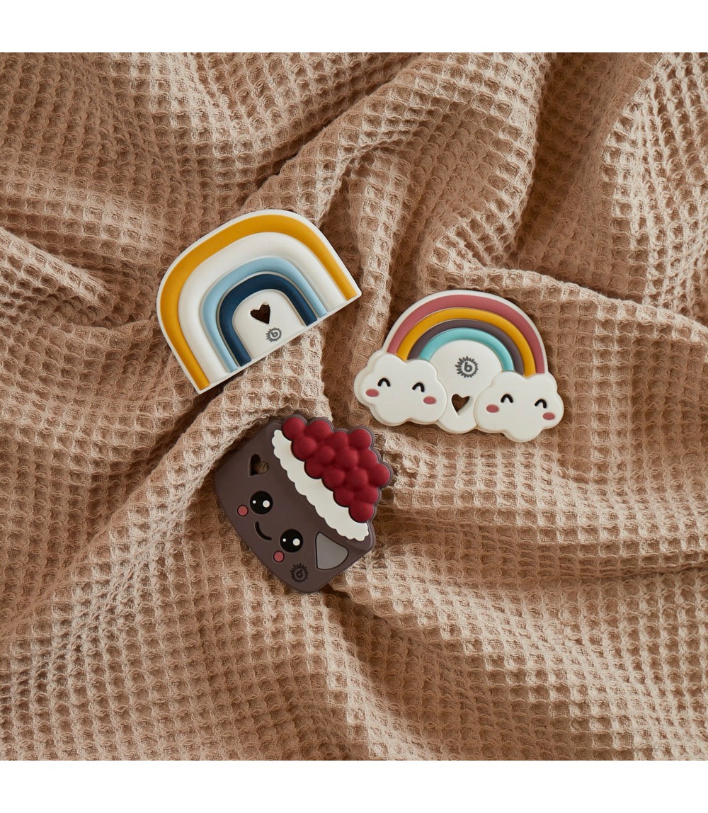 Beißring Silikon Regenbogen - ab Geburt