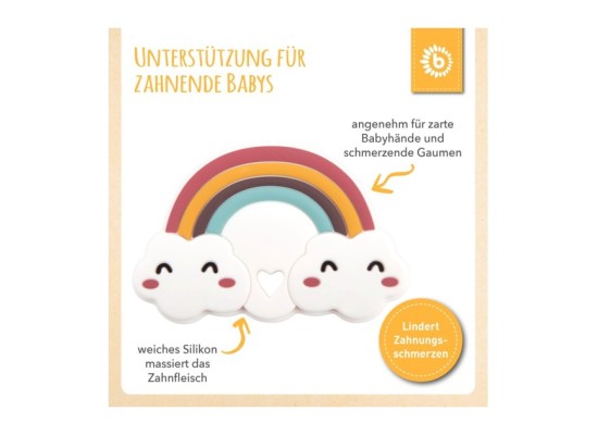 Beißring Silikon Regenbogen - ab Geburt