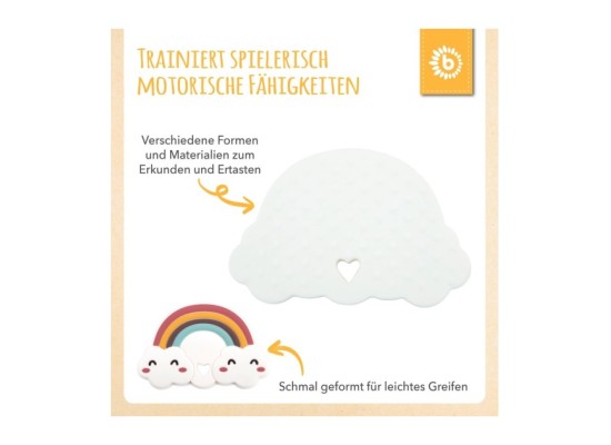 Beißring Silikon Regenbogen - ab Geburt