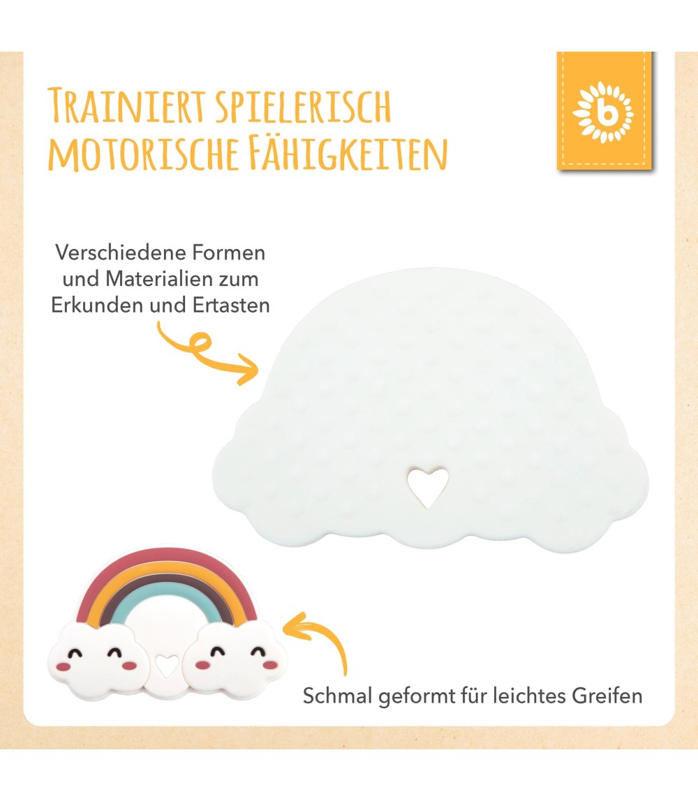Beißring Silikon Regenbogen - ab Geburt
