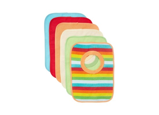 6er-Pack Schlupflätzchen mit Folienrückseite