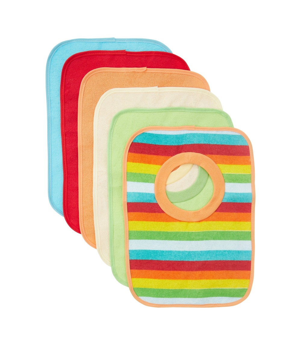 6er-Pack Schlupflätzchen mit Folienrückseite