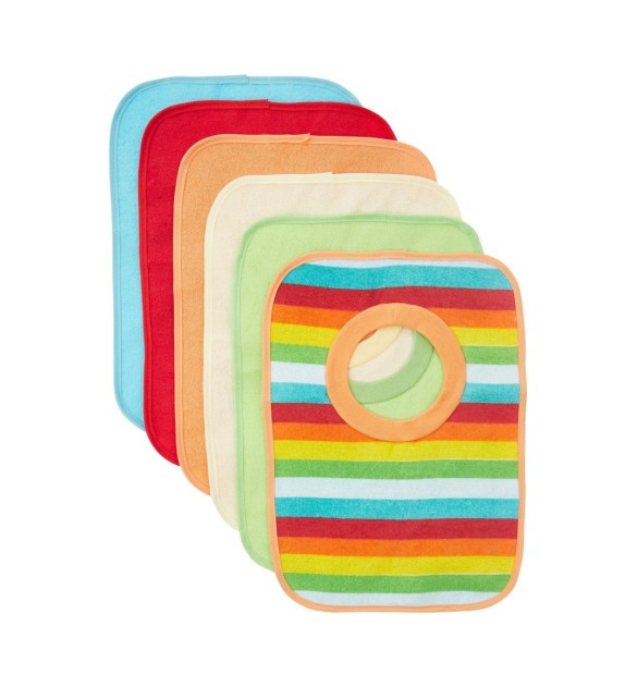 6er-Pack Schlupflätzchen mit Folienrückseite