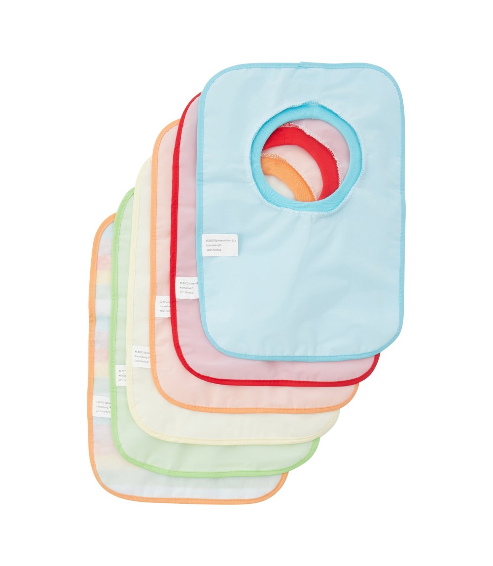 6er-Pack Schlupflätzchen mit Folienrückseite