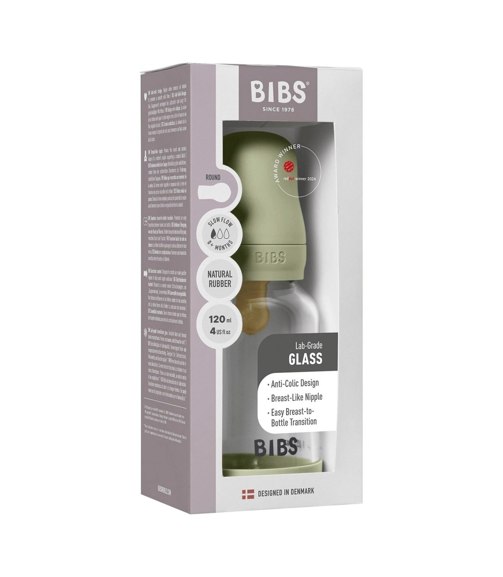 Babyflasche aus Glas, 120 ml, ab 0M