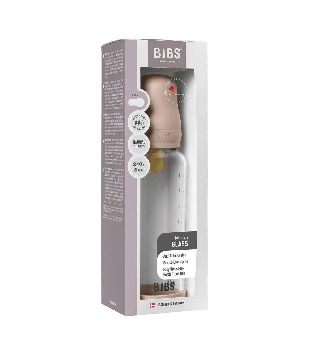 Babyflasche aus Glas, 240 ml, 2M+