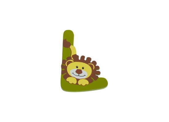 Holzbuchstaben mit Tiermotiven zum Aufkleben