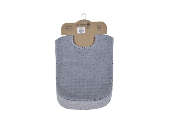 2er-Pack Lätzchen mit Druckknopf 26x40 cm