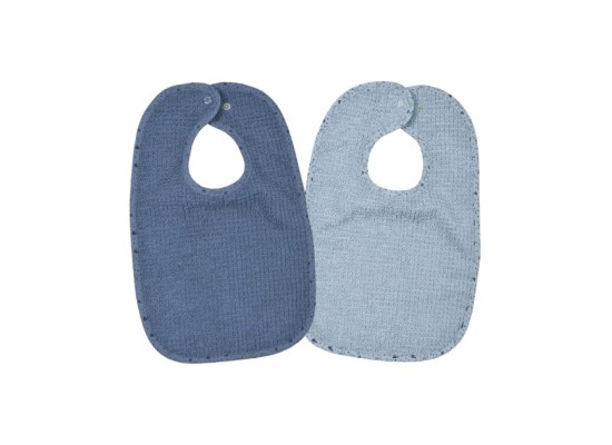 2er-Pack Lätzchen mit Druckknopf 26x40 cm