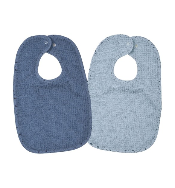 2er-Pack Lätzchen mit Druckknopf 26x40 cm