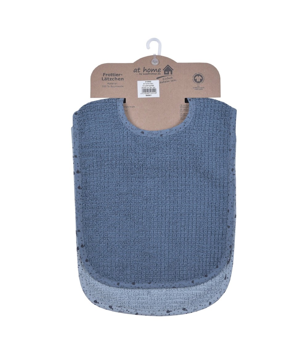 2er-Pack Lätzchen mit Druckknopf 26x40 cm