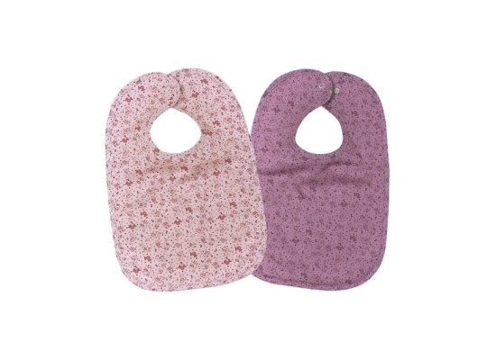 2er-Pack Lätzchen mit Druckknopf 26x40 cm