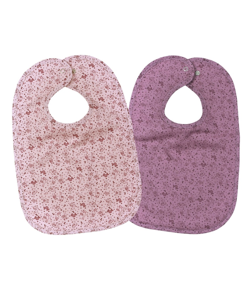 2er-Pack Lätzchen mit Druckknopf 26x40 cm