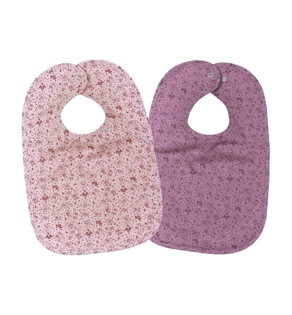 2er-Pack Lätzchen mit Druckknopf 26x40 cm