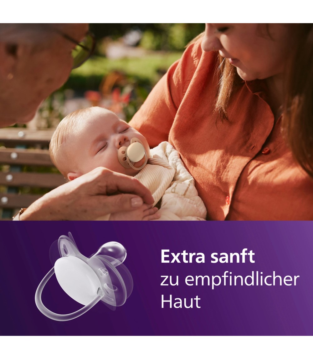 2er-Pack Schnuller ultra soft, 6-18M