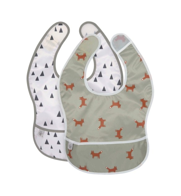 2er-Pack Lätzchen mit Auffangschale