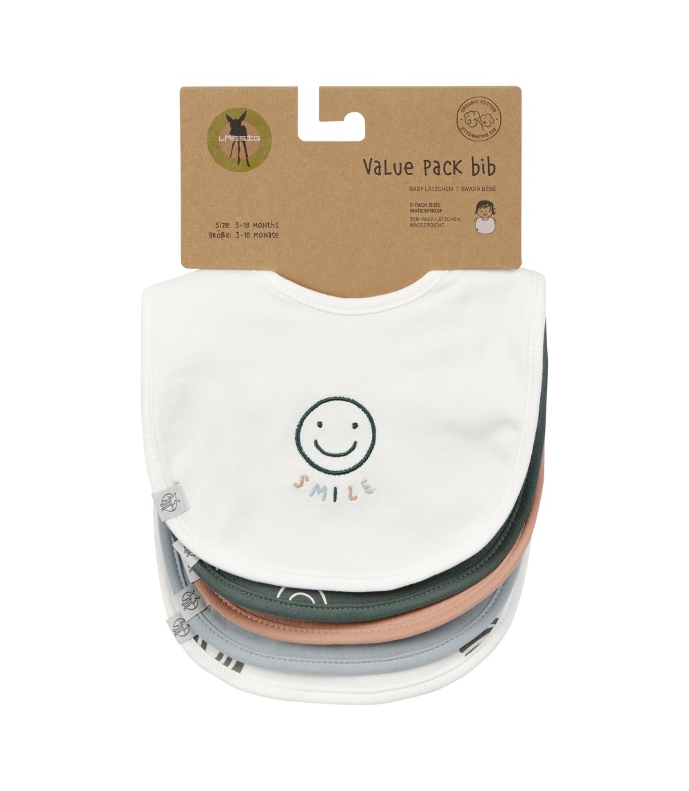5er-Pack Lätzchen Tiny Smile