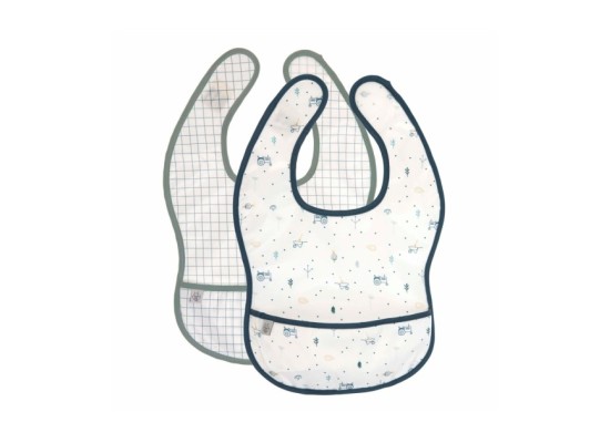 2er-Pack Lätzchen mit Auffangschale