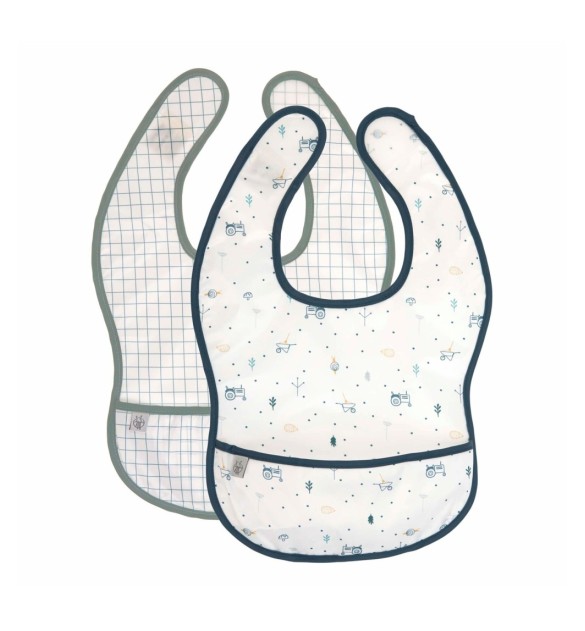 2er-Pack Lätzchen mit Auffangschale