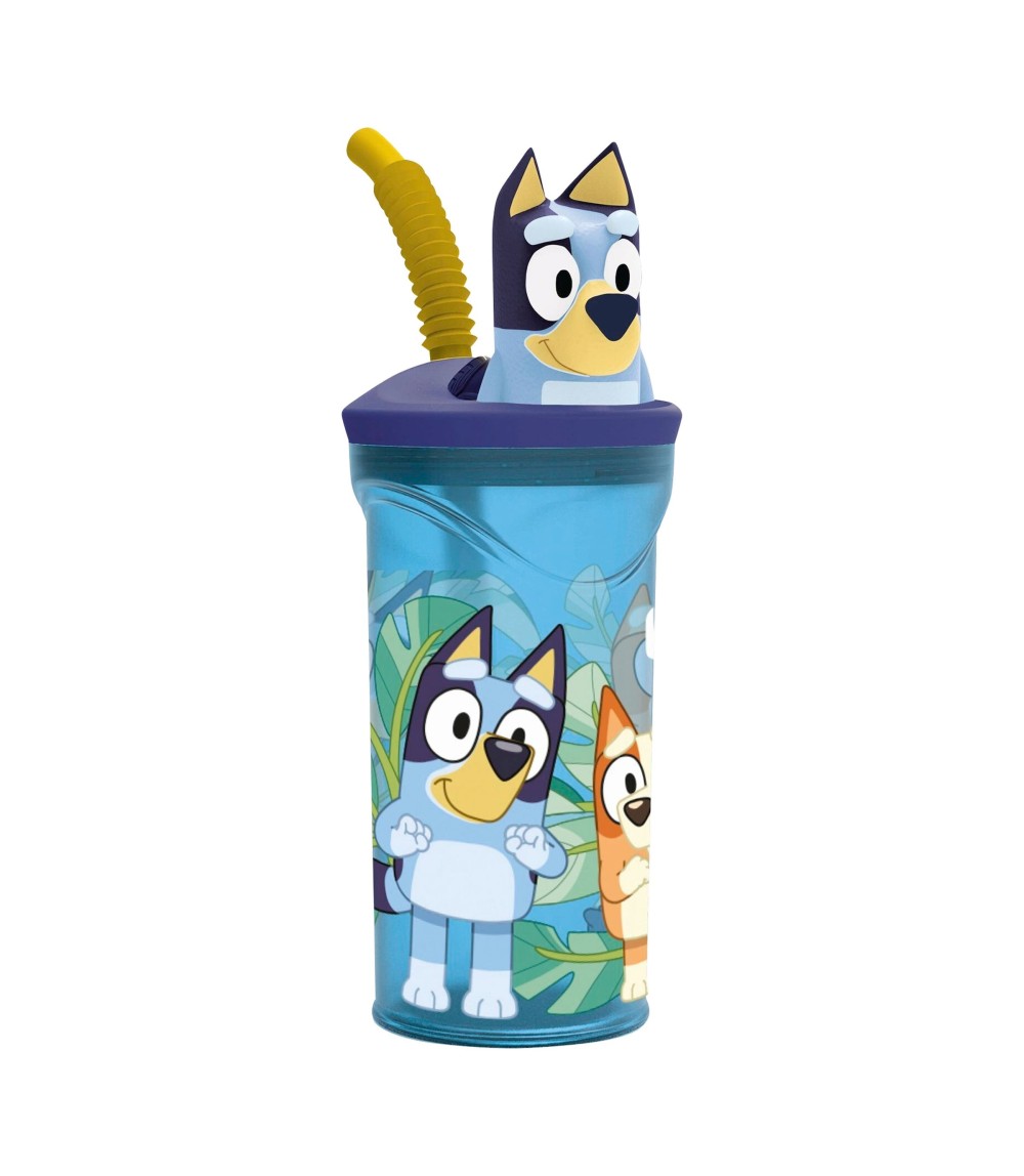 Trinkbecher mit Strohhalm und 3D-Figur