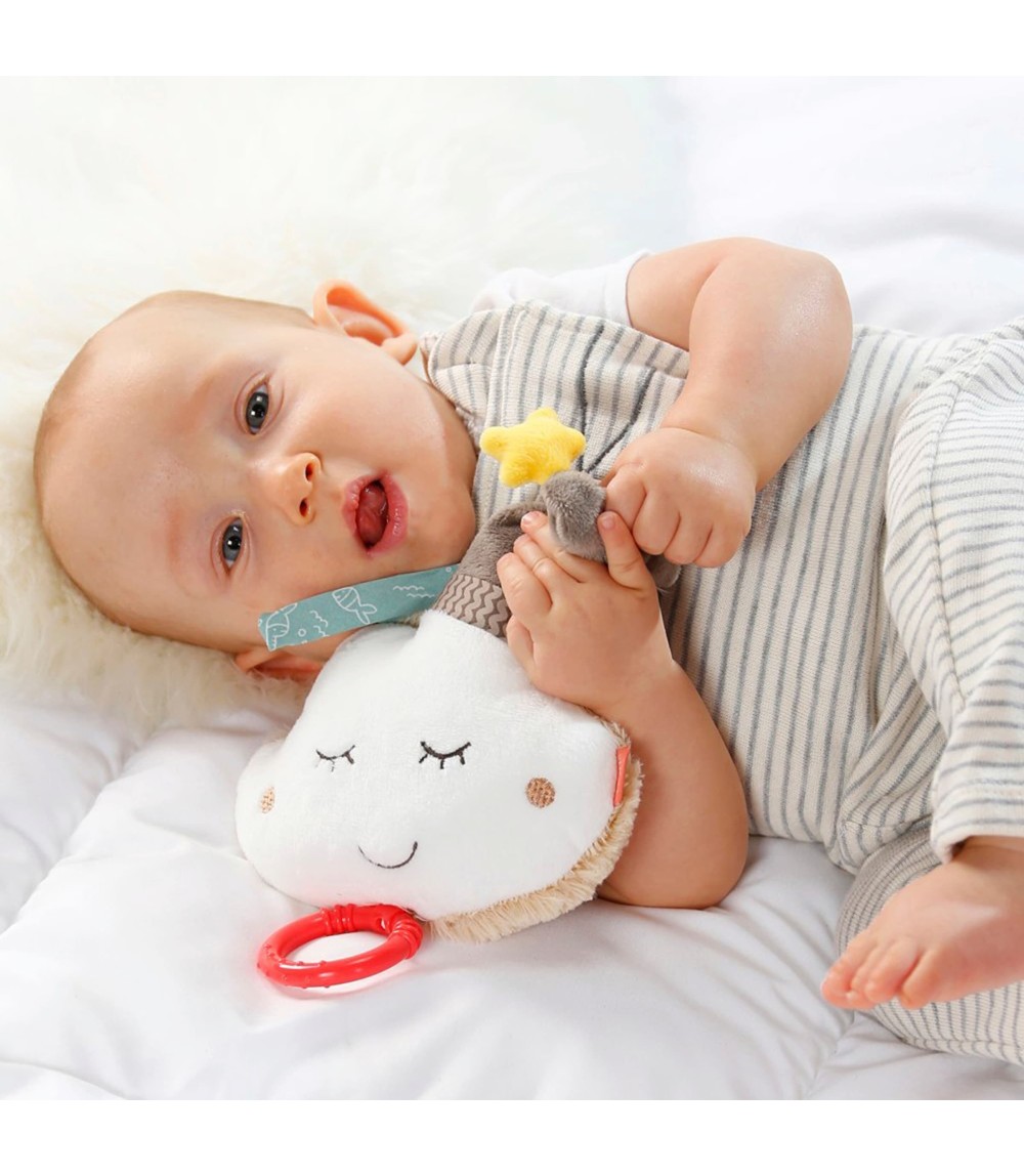 Spieluhr Wolke mit Mütze 14cm