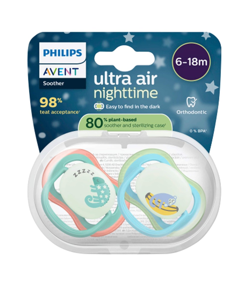 2er-Pack Schnuller ultra air Nighttime