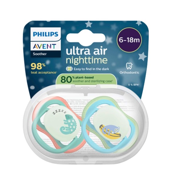 2er-Pack Schnuller ultra air Nighttime