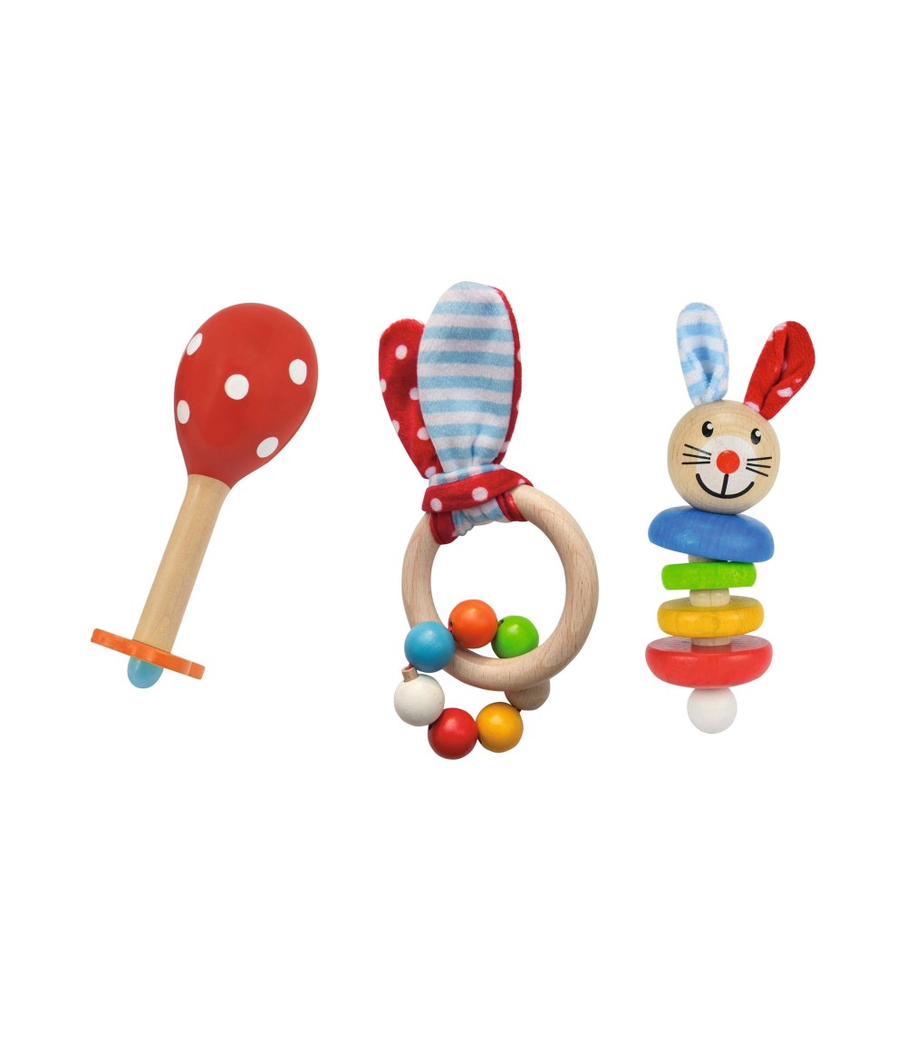 Rassel Geschenkset 3-teilig