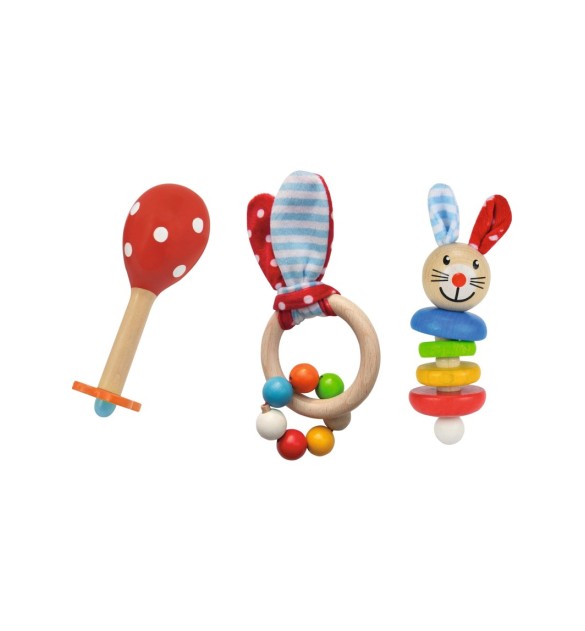 Rassel Geschenkset 3-teilig
