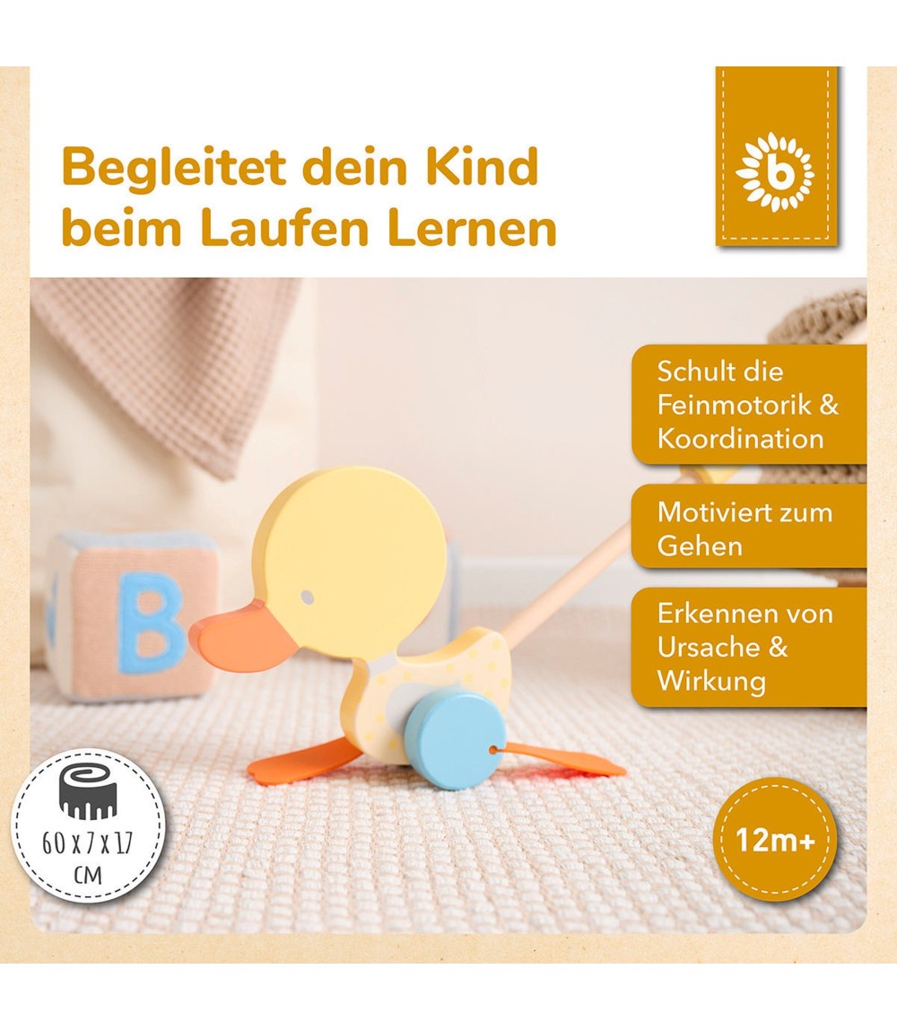 Schiebespielzeug Holz Ente - ab 12 Monate