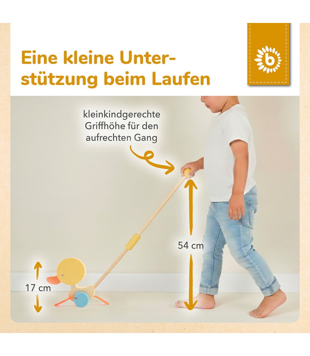 Schiebespielzeug Holz Ente - ab 12 Monate