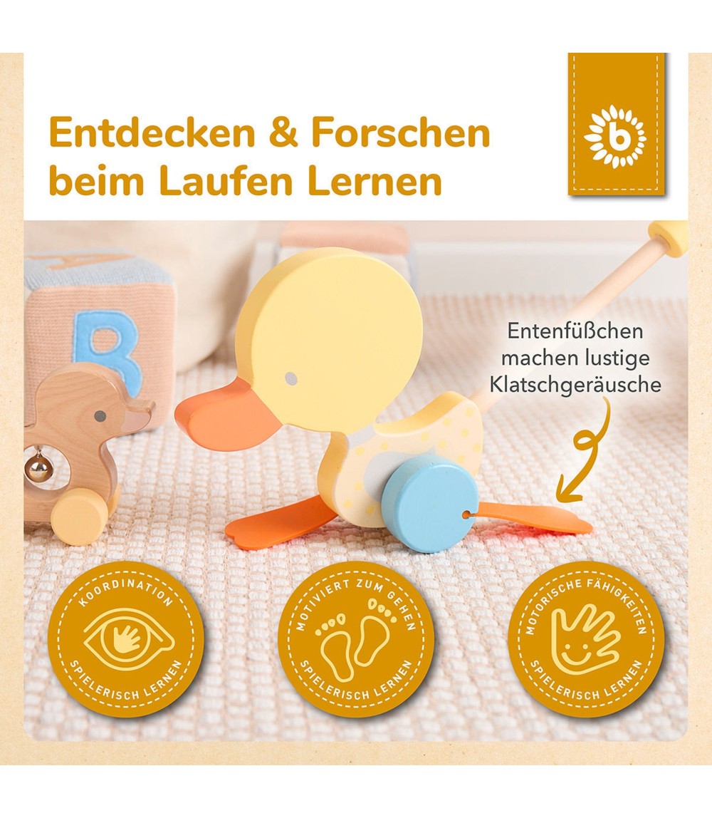 Schiebespielzeug Holz Ente - ab 12 Monate