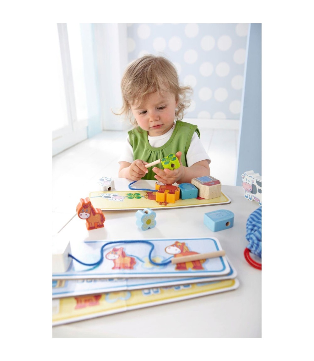 Konzentrationsspiel - Fädelspiel Bauernhof