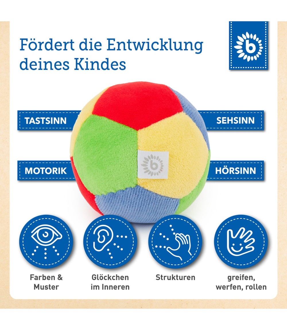 Ball Kleinkinder mit Rassel - ab 6 Monate