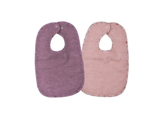 2er-Pack Lätzchen mit Druckknopf 26x40 cm