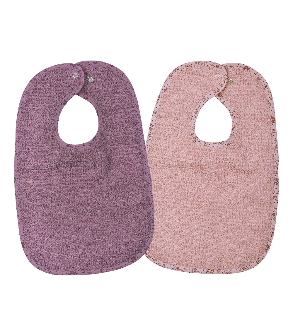 2er-Pack Lätzchen mit Druckknopf 26x40 cm