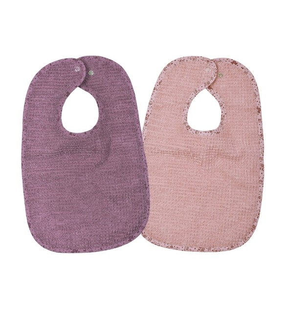 2er-Pack Lätzchen mit Druckknopf 26x40 cm