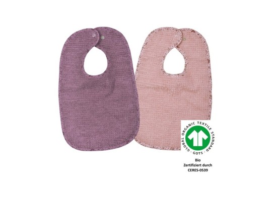 2er-Pack Lätzchen mit Druckknopf 26x40 cm