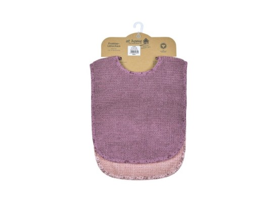 2er-Pack Lätzchen mit Druckknopf 26x40 cm